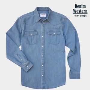 Poncho Outdoors Denim Pearl Snap